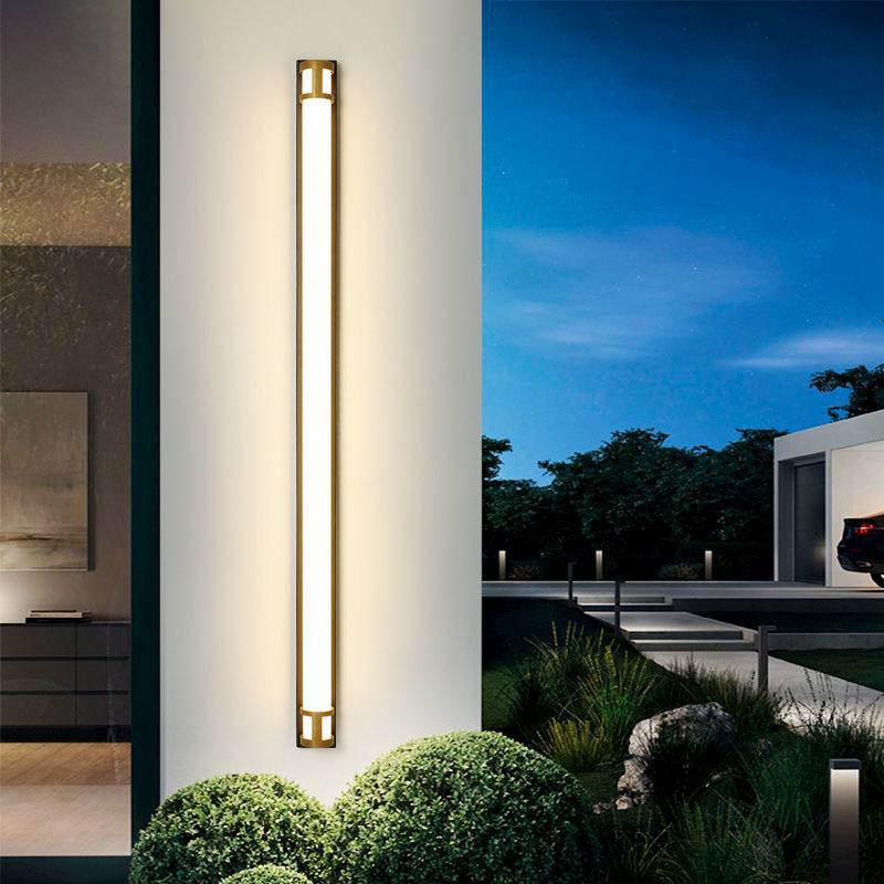 Outdoor linear wall light waterproof led minimalist villa gate pillar courtyard lamp modern minimalist luxury ultra-bright entrance light