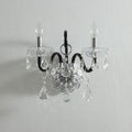French retro chic bedroom bedside crystal wall lamp - vintage, high-end living room accent wall, hallway wall sconce