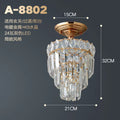 European-style light luxury american crystal small ceiling light for living room, hallway, corridor, entryway, balcony - minimalist modern indoor pendant light