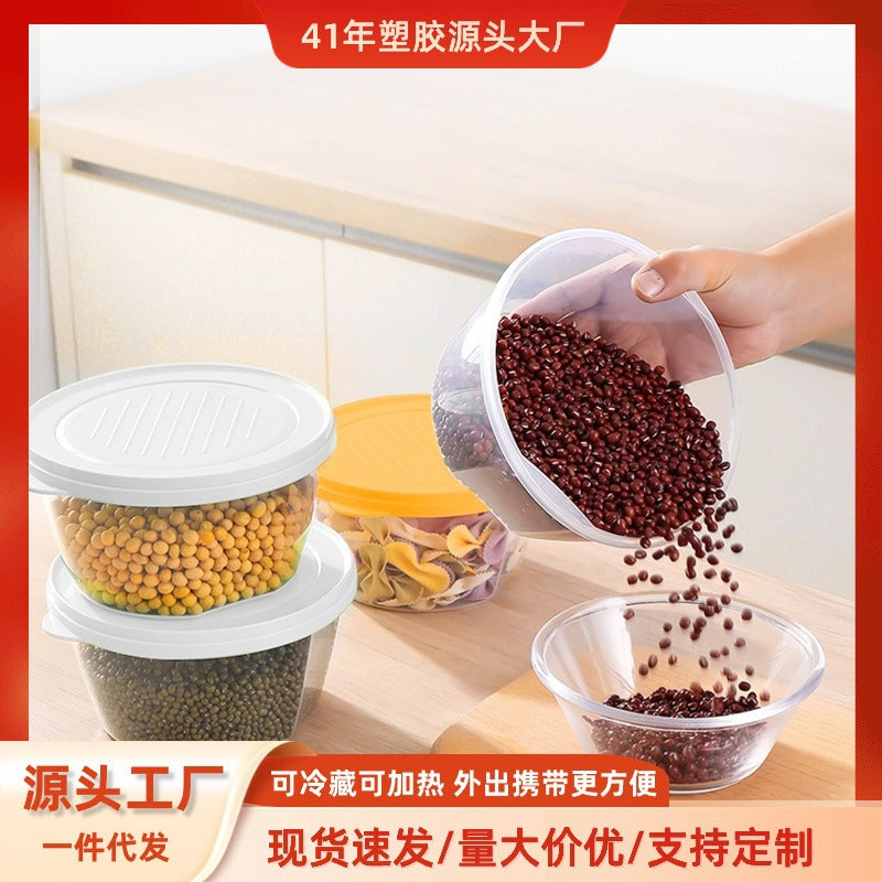 Food grade sealed with lid, fruit refrigerator fresh-keeping box, high temperature resistant microwave oven, heatable grain storage box