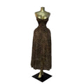 European and american cross-border women's fashion:  summer new sexy leopard print bandeau bodycon maxi slip dress