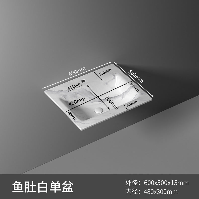 Rock slab hot bending integrated basin toilet seamless rock slab washbasin bathroom taichung basin non-standard corner cutting