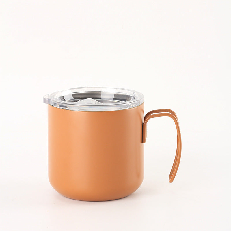 12oz stainless steel coffee mug with handle, double-walled business insulated tumbler, vacuum insulated mug, 304 stainless steel