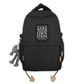 Stylish commuter backpack: high-capacity, aesthetic, minimalist design for women - perfect for middle school, high school, and college students. ideal for travel, casual use, and versatile styling