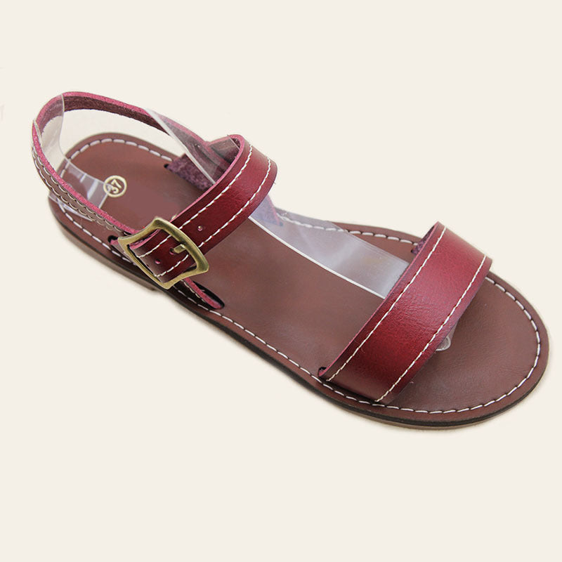 Cross-border spot direct sales Roman sandals one-button flat sandals women's shoes summer versatile beach shoes Sandals