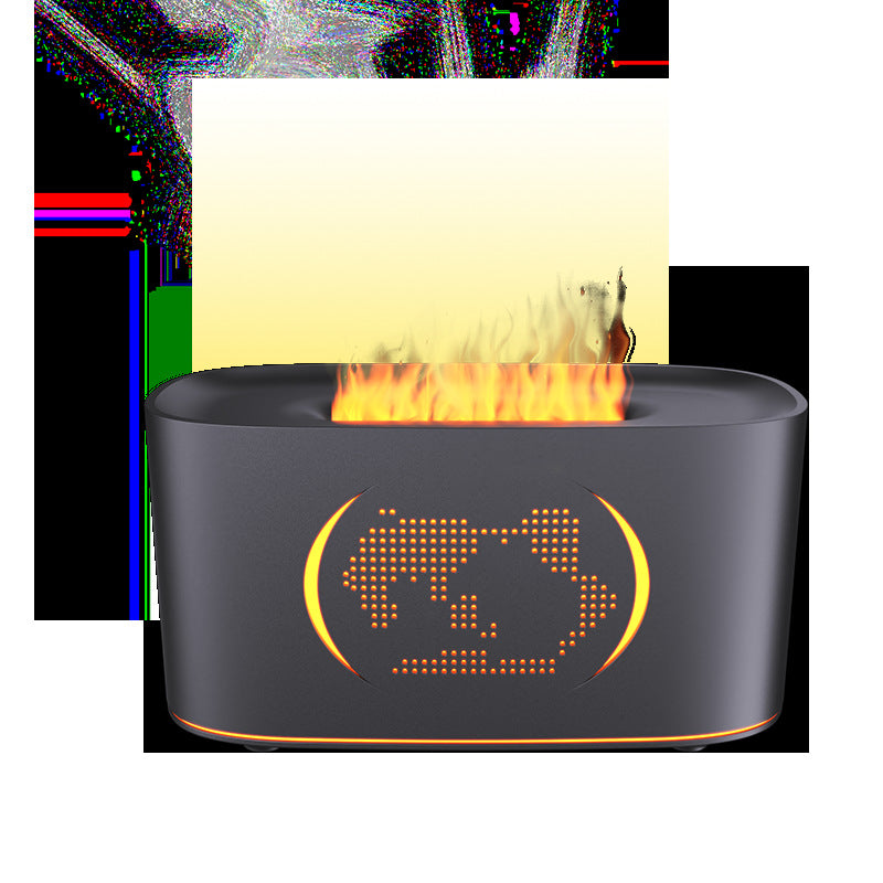 New cross-border simulated flame aromatherapy machine usbhome humidifier colorful atmosphere light atomizing aromatherapy machine cross-border