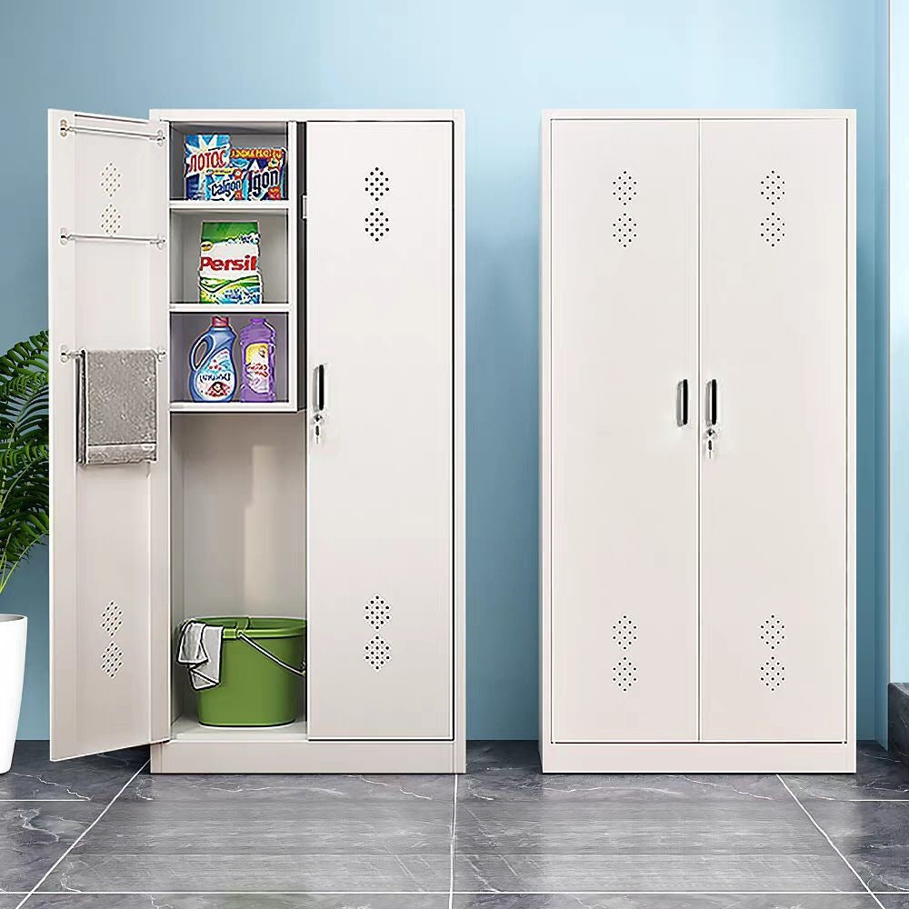 Steel housekeeping cleaning cabinet sundries tool storage storage cabinet large capacity dustproof sunproof moisture-proof cabinet