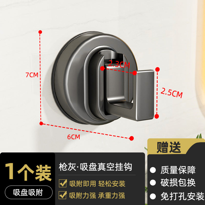 Suction cup clothes hook wall hanging wall vacuum punch-free wall bathroom kitchen door back traceless hook towel hook