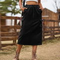 European and american cross-border e-commerce women's apparel: new heavy-duty drawstring design denim work skirt/utility skirt for independent websites and