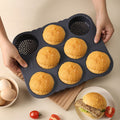Food-grade 8-cavity silicone bread mold - easy release, kitchen baguette maker, burger baking pan