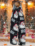 fashion   christmas pocket lazy suspender jumpsuit stylish street