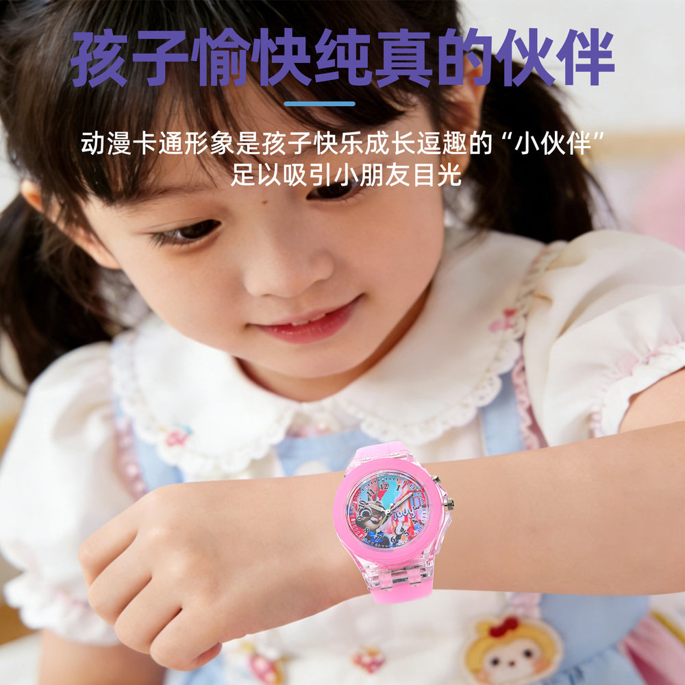 New zootopia 2 cartoon luminous watch - perfect gift for kindergarten and elementary school students - glow-in-the-dark toy analog watch