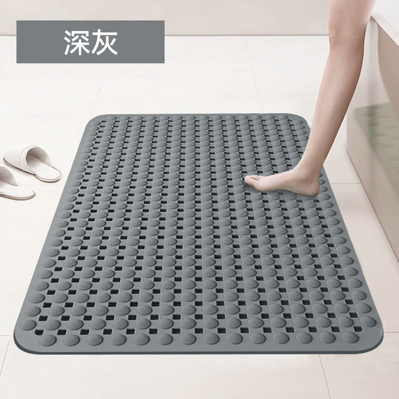 Bathroom non-slip mat, environmentally friendly material PVC bath toilet foot pad, anti-drop massage suction cup, non-slip drain foot pad