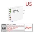 200w multi-port charger 3usb+3pd direct charging fast charging european and american regulations full protocol pd european regulations charging head