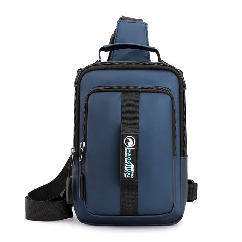 Factory direct sales new multi-functional men's breast bag fashion leisure shoulder messenger bag outdoor travel small bag
