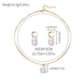 Pearl necklace and earring set wholesale - european and american cross-border jewelry - alloy, light luxury, niche, high-end, autumn/winter sweater necklace