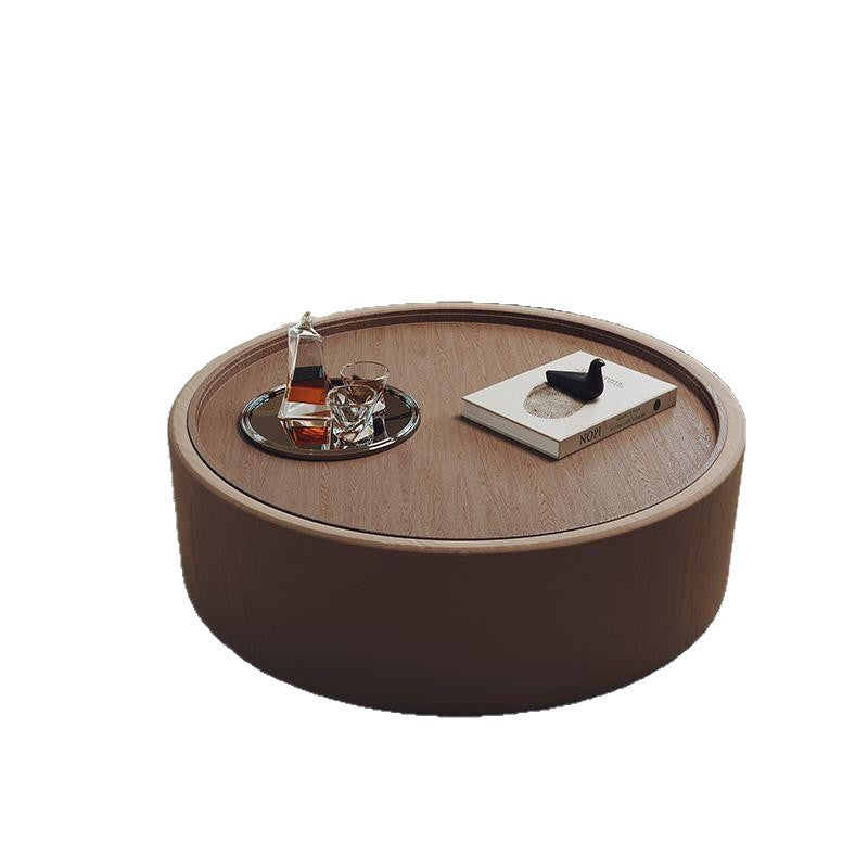 Italian round storage coffee table small apartment for home living room casual cream style retroaccessible luxury living room classy side table