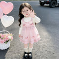 Girls' sweet summer dress - new summer collection, stylish baby dress,  kids' princess tulle dress, hot seller