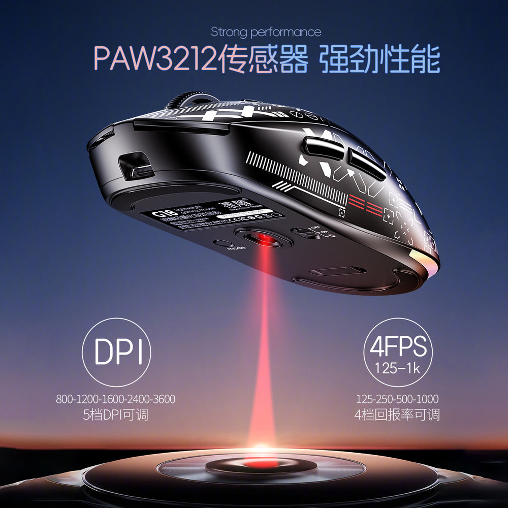 Silver sculpt g18 bluetooth wireless tri-mode lightweight mouse - gaming, esports, desktop pc, rgb, wired, amazon private label