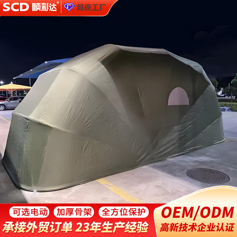 Export-grade car parking canopy - foldable garage, simple retractable sun shade, automatic awning, rain and snow protection