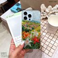 Orange lily flower suitable for iphone17promax mobile phone case glue glitter apple 16 anti-fall protective cover 15