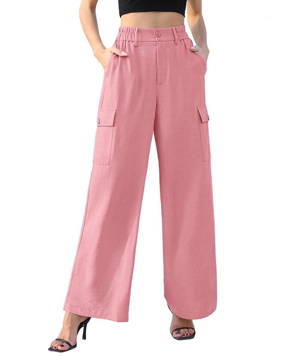 quick-dry sun protection ice silk cargo pants - women's summer lightweight high-waisted loose fit slimming casual straight leg hot girl style