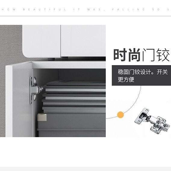Printer cabinet, copier cabinet, chinoiserie double door assembly, 3-layer wheeled movable fax machine office file cabinet