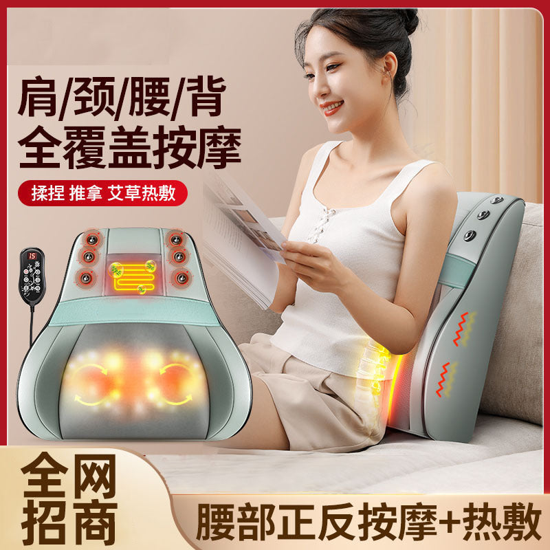 Massager back waist cervical spine kneading car cushion shoulder and neck massager multifunctional for home massage cushion gift