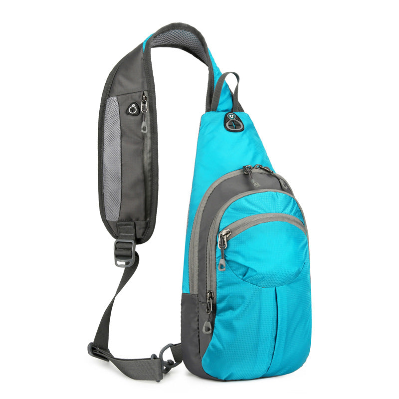 Cross-border new men's breast bag, multi-functional outdoor convenient sports backpack, wear-resistant and anti-splashing large-capacity messenger bag