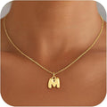 European and american cross-border new fashion 26 letter necklace bubble thick letter pendant necklace women's banquet clavicle chain