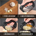 Douyin thickened stainless steel ring garlic press multi-functional garlic peeler garlic press manual garlic press