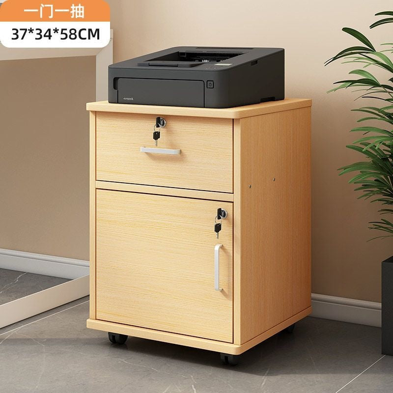 Filing cabinet office movable storage cabinet small drawer cabinet under the desk with wheels storage cabinet low cabinet information cabinet no