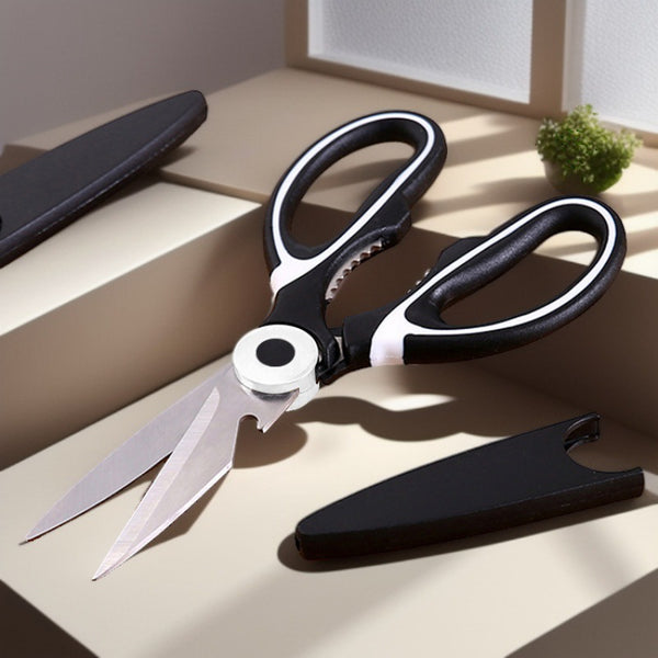 Multifunctional kitchen scissors kitchen kitchen kitchen meat bones household sharp stainless steel scissors cut chicken bones kill fish