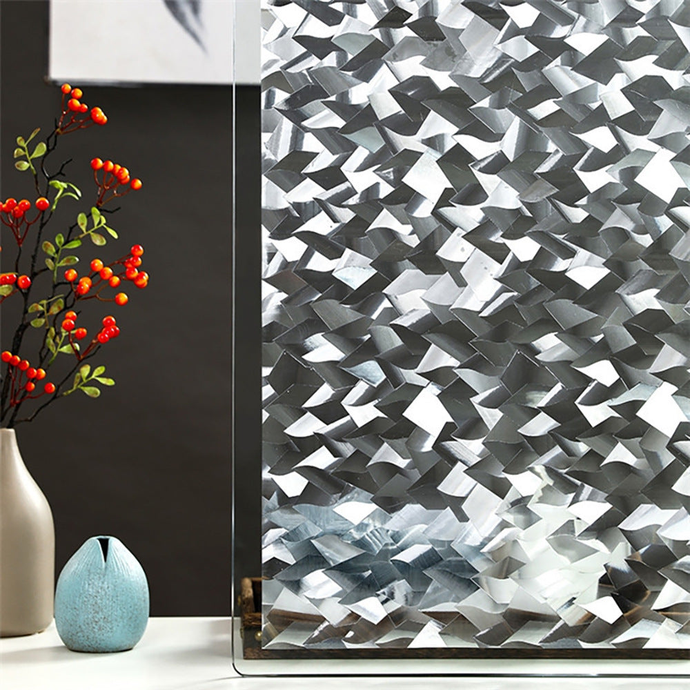 Cross-border colored glass privacy protection film glue-free electrostatic light transmission opaque bedroom office decoration glass film