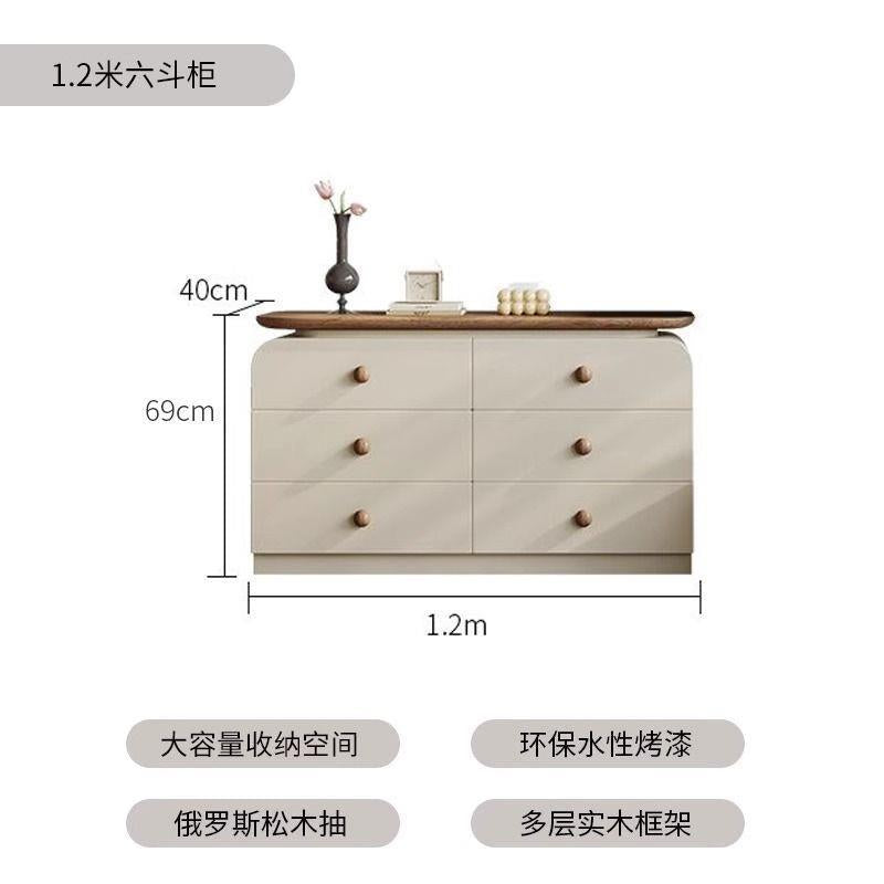 Wall-mounted five-drawer and eight-drawer cabinet, medieval living room storage cabinet, bedroom for home bedside storage cabinet, accessible luxury solid wood dressing table