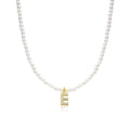 new arrival imitation pearl necklace niche style design 26 english letter pendant necklace classy sense collarbone chain necklace