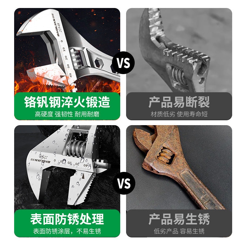 Adjustable wrench tool suit universal adjustable hard hardware complete multi-function large opening premium wrench complete set