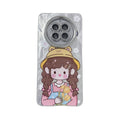 Fine hole feather yarn suitable for huawei honor 300 cartoon mobile phone case p70/nova8 all-inclusive lens film protective cover