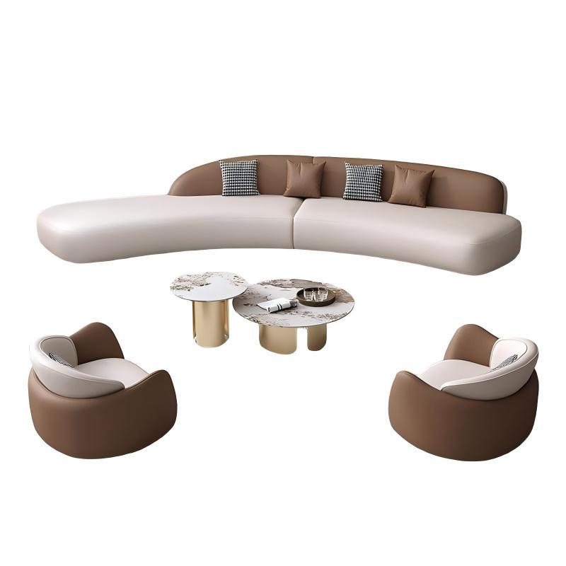 Modern minimalist curved sofa for sales centers, hotels, b&bs, beauty salons, vip lounges, reception areas, and negotiation zones