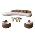 Modern minimalist curved sofa for sales centers, hotels, b&bs, beauty salons, vip lounges, reception areas, and negotiation zones