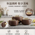 3-piece glass-lid lunch box set - insulated food container - everyday dinnerware