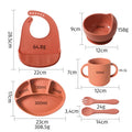 best-selling children's feeding utensil set, food-grade silicone baby food bowl, divided plate, baby spoon