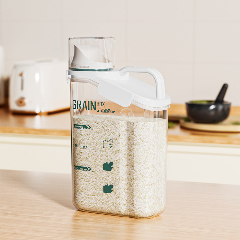 Grain tank Xiaomi bucket Flour storage tank Rice box Household insect-proof and moisture-proof sealed grain rice Cat food storage box