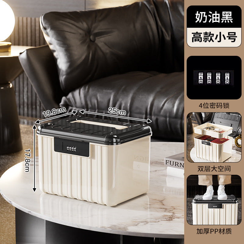 Password box with lock storage box, living room, bedroom, ID, pharmaceutical jewelry storage box, multi-specification layered storage box