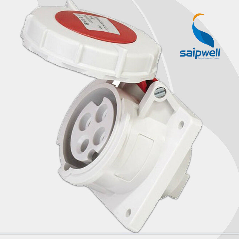 IP67 concealed direct plug industrial socket 230V125A3P European standard waterproof socket can be used for distribution box maintenance box