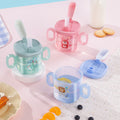 Kids' milk cup, big baby bottle, straw cup, plastic cartoon drinking cup, learning cup, direct drinking cup, milk cup, drop-proof