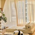 Personalized single sofa small apartment living room tofu block tajine sofa bed foldable dual-purpose cream style lazy casual
