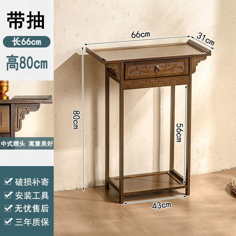 Buddhist niche altar table, home simple entrance, incense table, god of wealth altar table, altar stand cabinet, modern style grids
