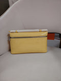 Lp19 genuine leather lunch box bag new arrival gigi same style kelly bag pebbled cowhide satchel bag simple shoulder bag for women
