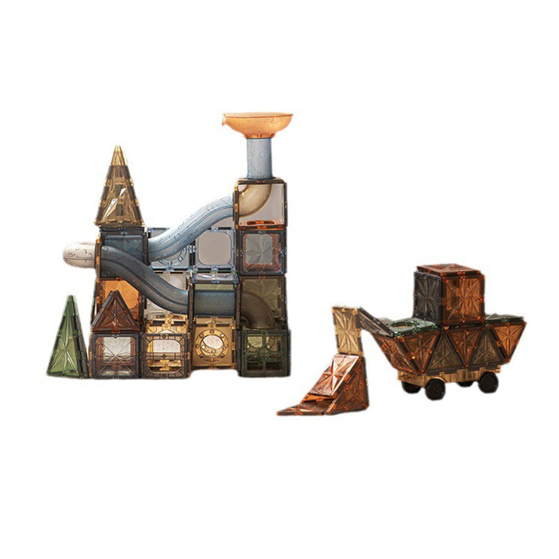 Manlong children's magnetic sheet building block boys and girls educational enlightenment toys magnet assembly magnetic sticker colored window puzzle